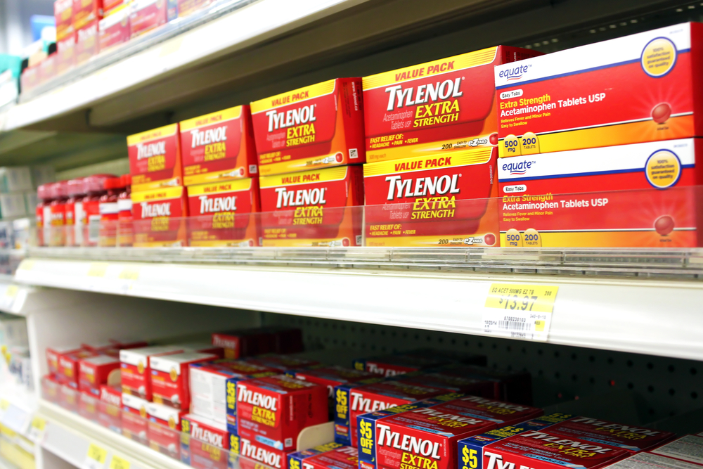 Johnson & Johnson JNJ headache tylenol pain acetaminophen pill relief display health