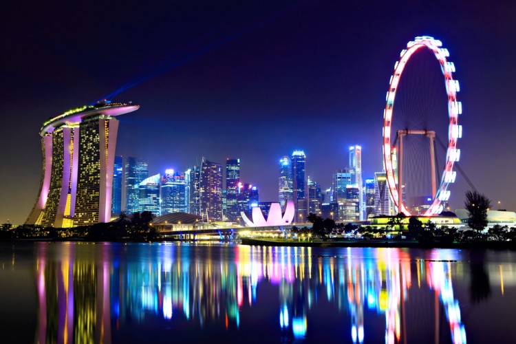 night, flyer, asia, hotel, exterior, view, famous, marina, singaporean, landmark, river, bay, streets, sea, helix, dark, modern, theater, illuminated, traffic, styles, skyline, east, 11 Most Expensive Cities to Visit in Asia in 2015