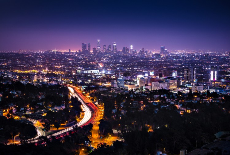 Interstate 101 is shown in the foreground