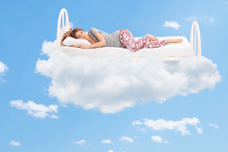 sleep, mattress, woman, bed, bedding, cloud, comfortable, dream, soft, nightwear, girl, pillow, young, 20s, gorgeous, imagining, expression, clothes, adult, napping,